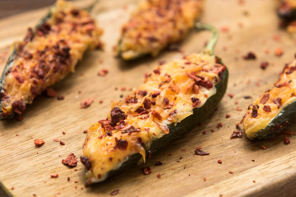 Hot Jalapeno Baked With Cheese and Sauce