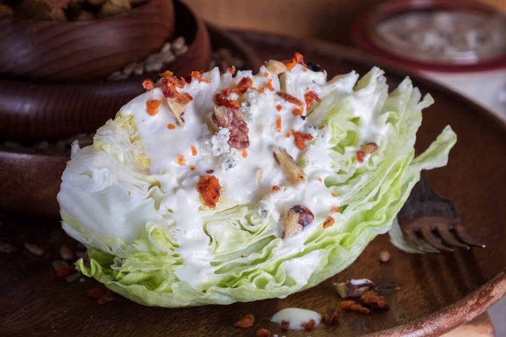 
Iceberg Salad Wedge With Blue Cheese Dressing