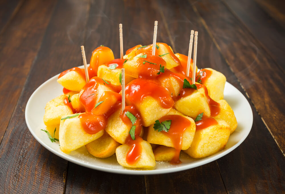 Fried Potatoes In Spicy Sauce